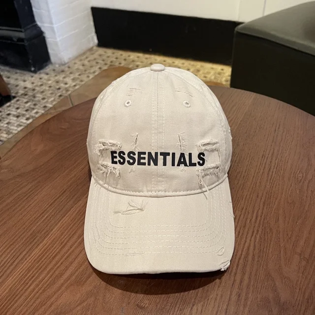 Essentials Hats Distressed Logo Baseball Cap product detail image 5