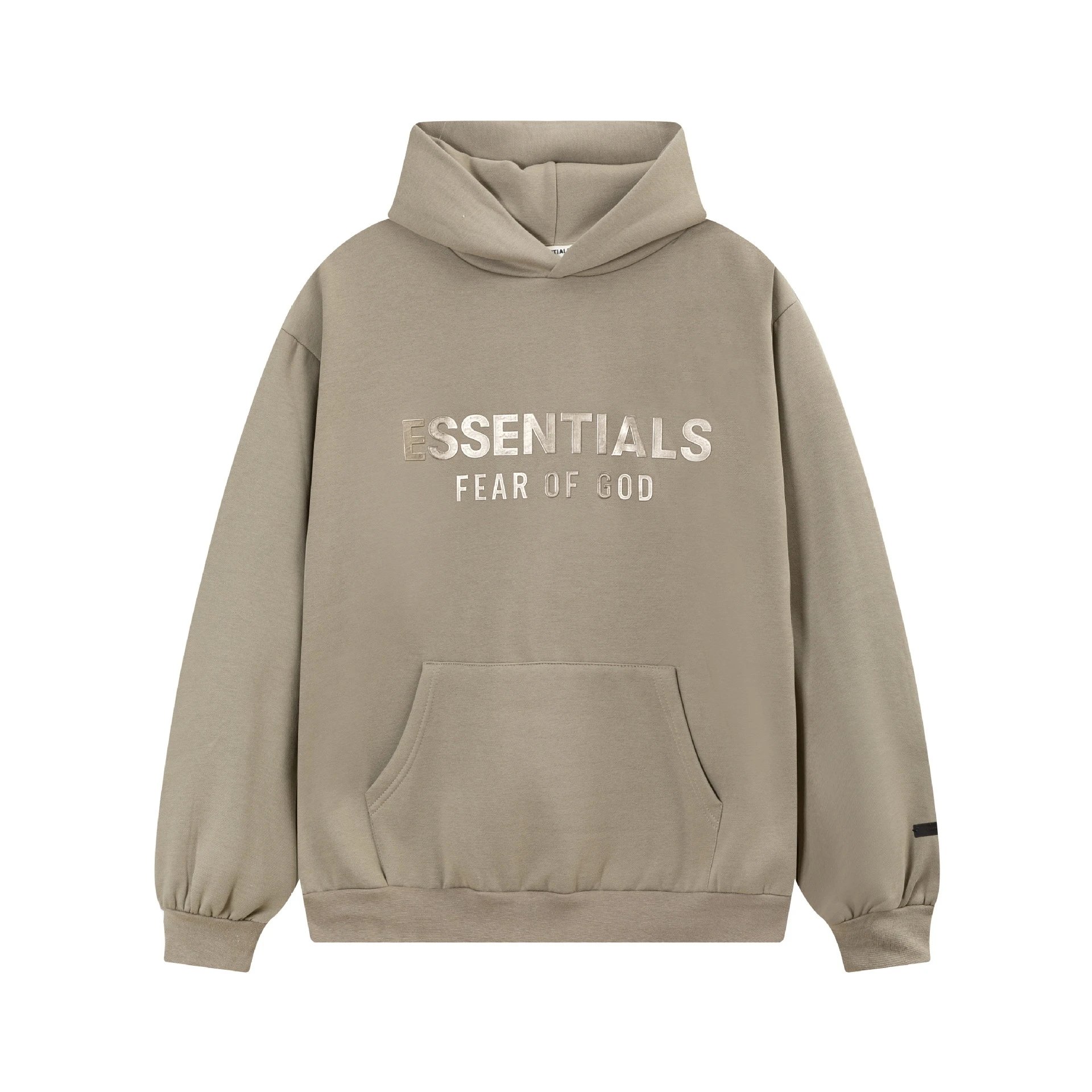 Fear of God Hoodies & Sweatshirts Essentials Logo Hooded Sweatshirt — Khaki 2272