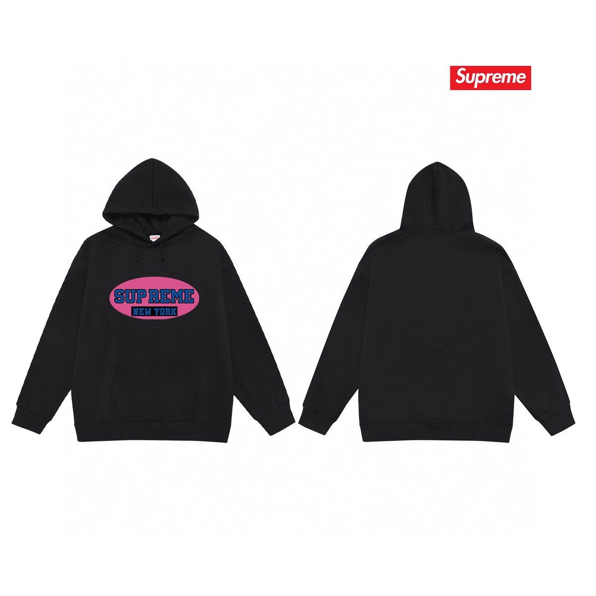 Supreme Hoodies & Sweatshirts Fleece-Lined Hooded Sweatshirt with Graphic Logo Print — 20-1 Fleece-lined version