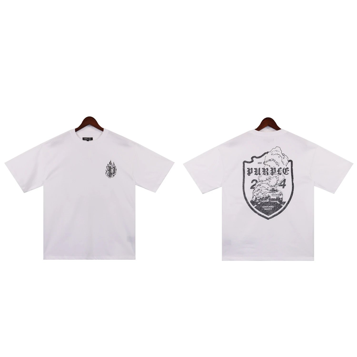 Purple Brand T-Shirts Graphic Print — 2347 white
