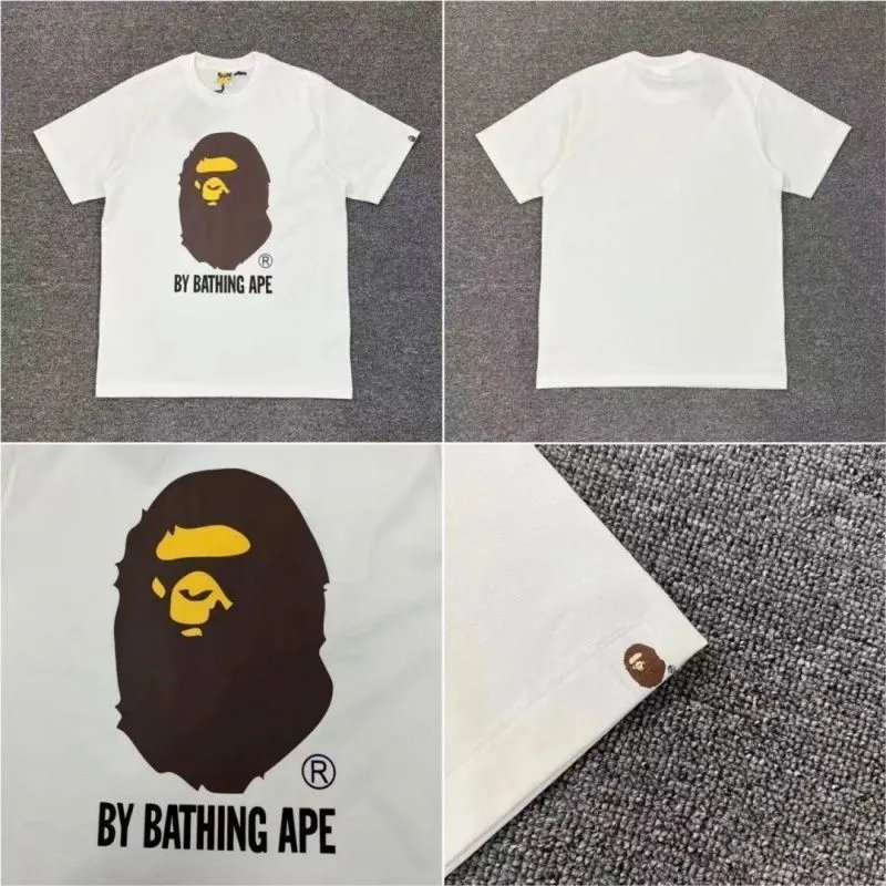 A Bathing Ape T-Shirts Head Graphic T-Shirt — White 223