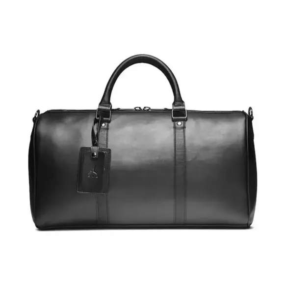 Air Jordan Duffle Bag Black Leather Travel Bag - 17
