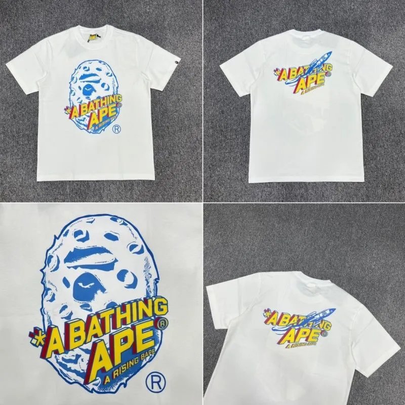 A Bathing Ape T-Shirts Head Graphic T-Shirt — white 769