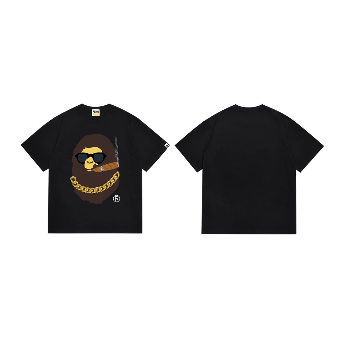 BAPE T-Shirts Short-Sleeve Graphic Print — 186 black