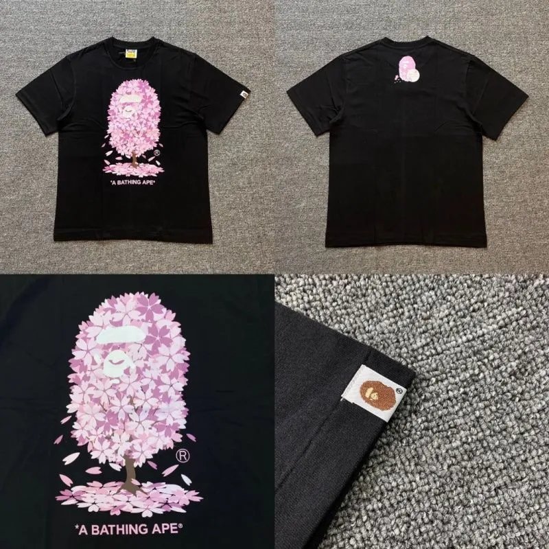A Bathing Ape T-Shirts Head Graphic T-Shirt — Black 090