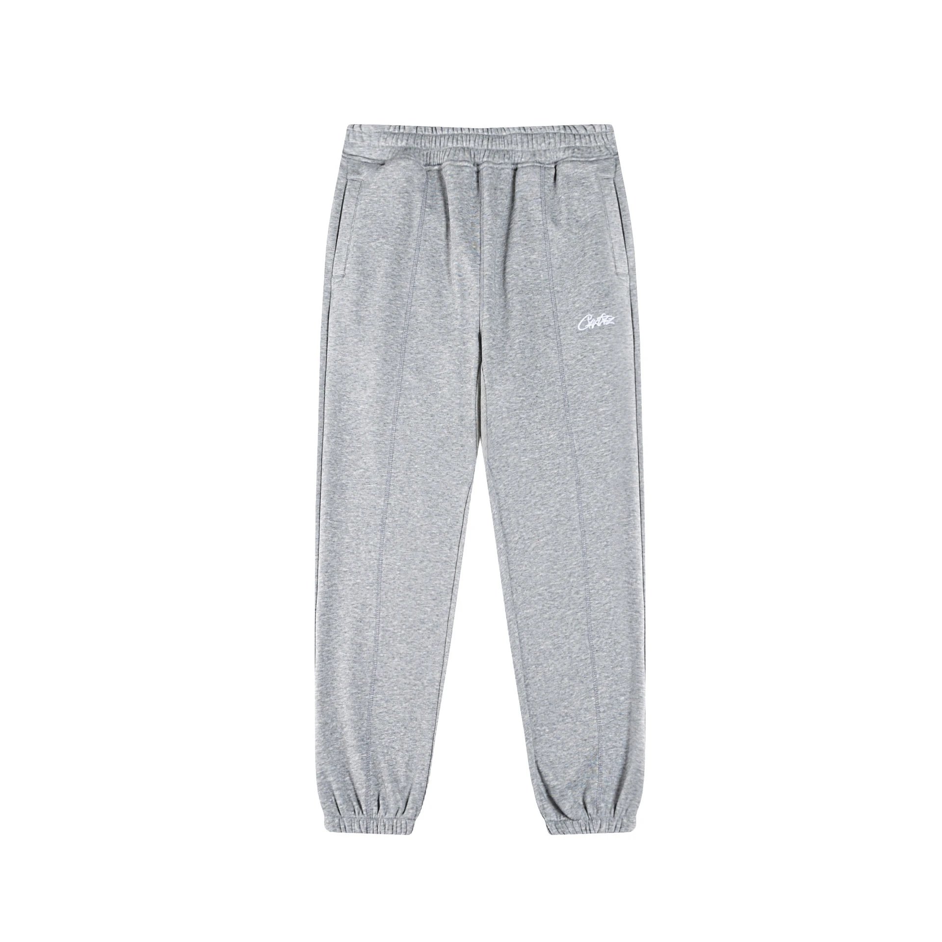 Corteiz Hoodies & Sweatshirts Zip-up hooded sweatshirt with embroidered chest emblem — 518 Gray trousers