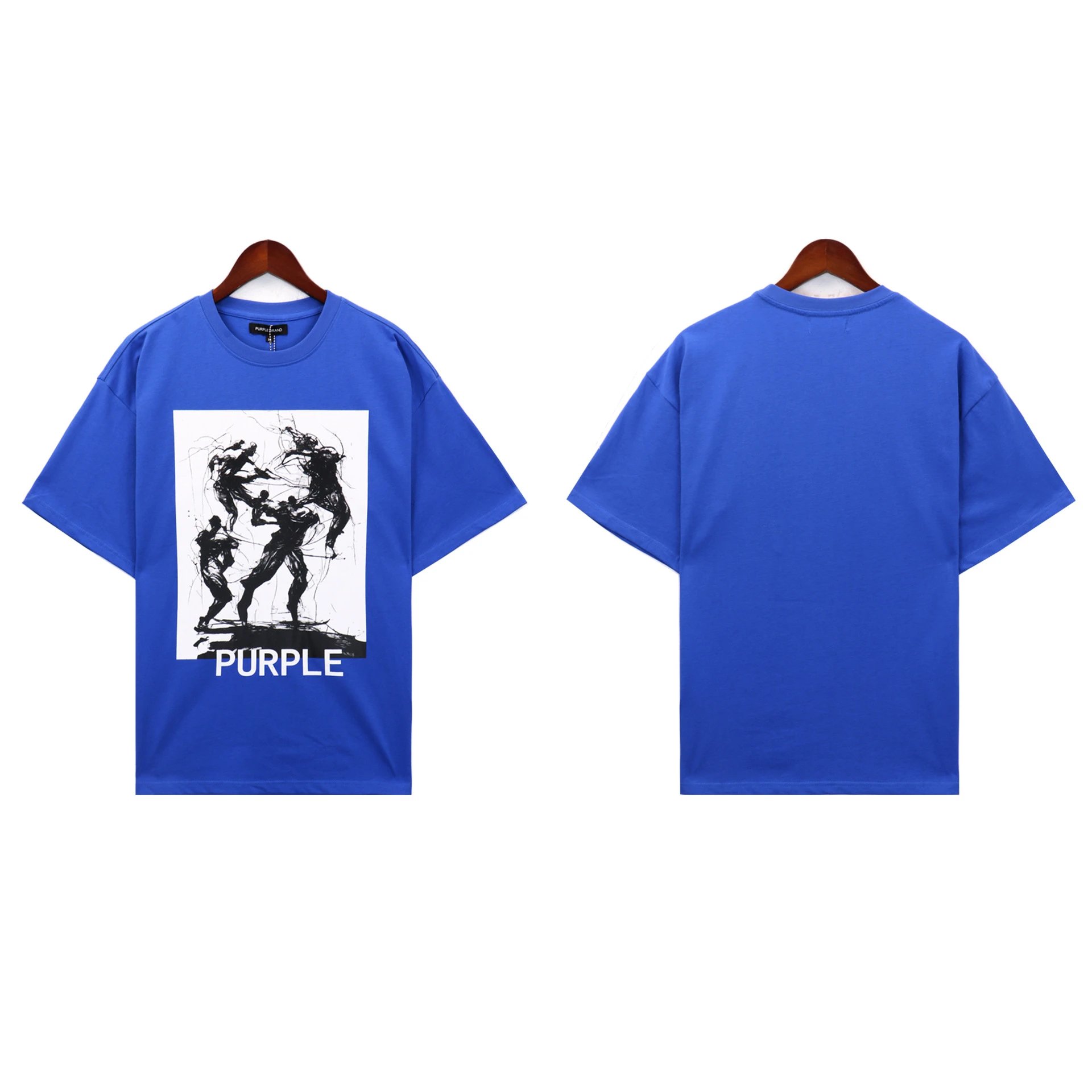 Purple Brand T-Shirts Graphic Print — 2365 blue
