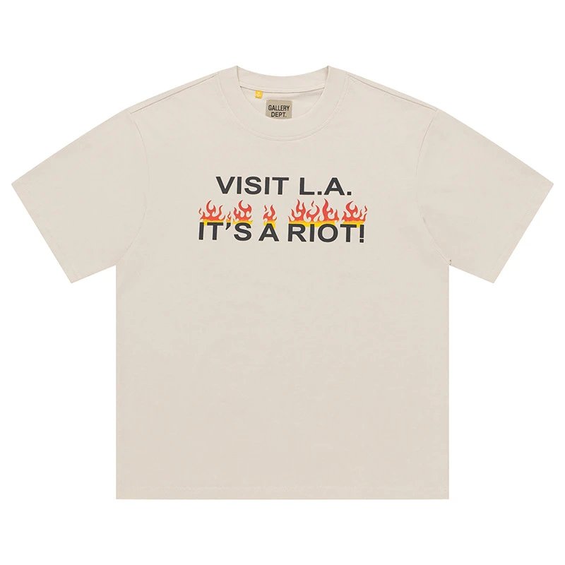 Gallery Dept. T-Shirts Graphic Print Short-Sleeve T-Shirt — Apricot D139