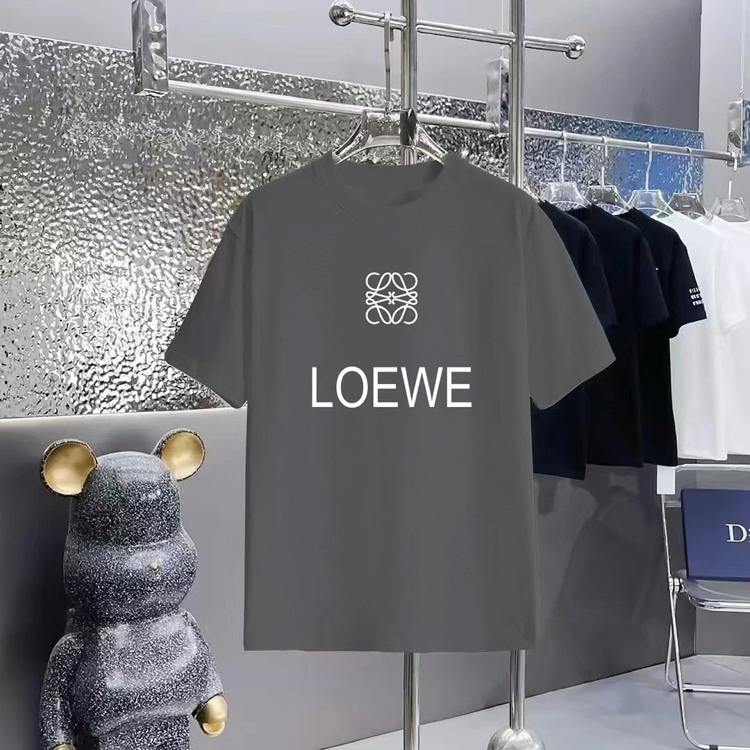 Loewe T-Shirts Short-Sleeve Anagram Logo T-Shirt — 01-5