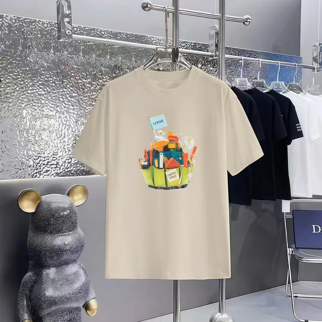 Loewe T-Shirts Short-Sleeve Anagram Logo T-Shirt — 03-3