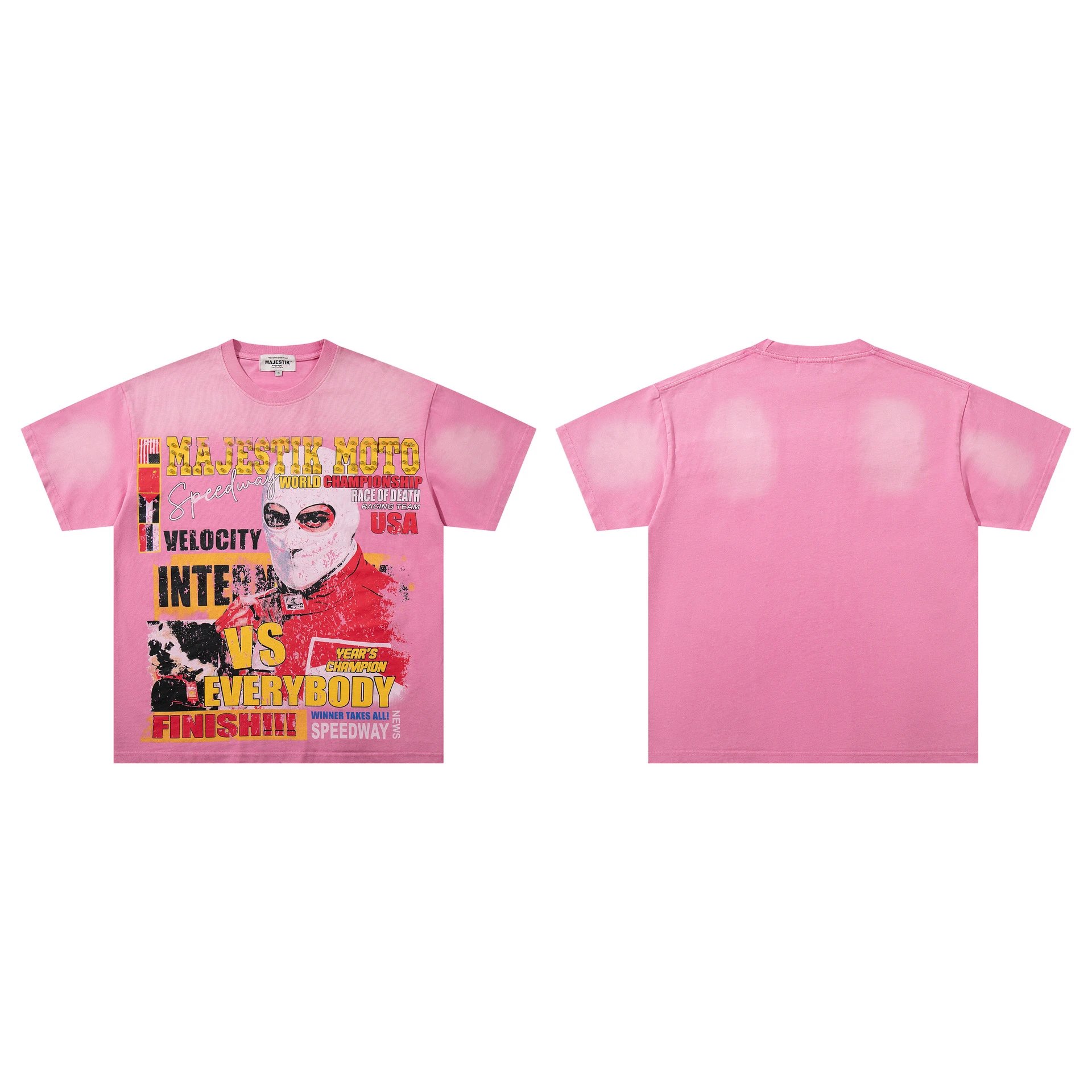 Majestik T-Shirts Graphic Print — M 2648 Pink