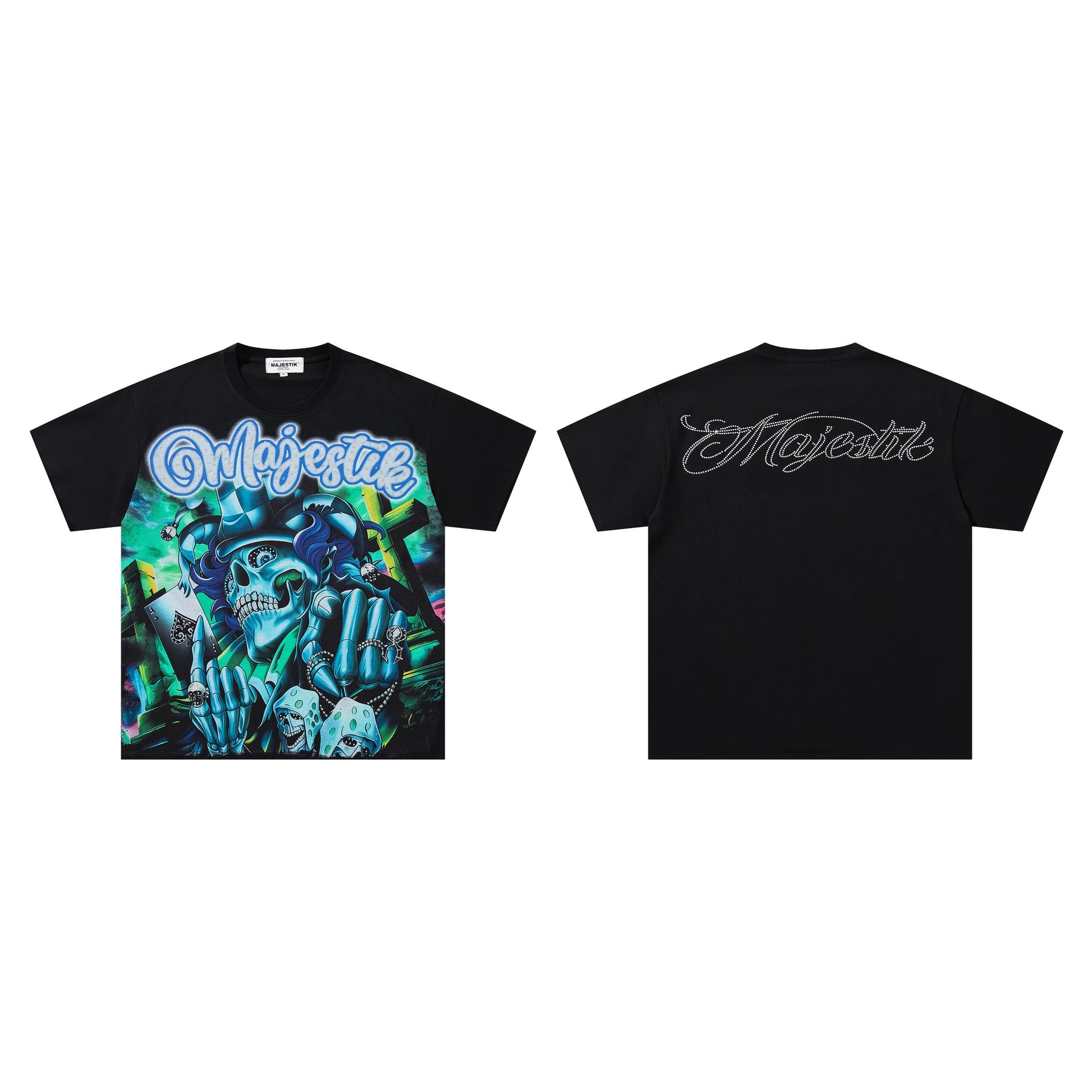 Majestik T-Shirts Graphic Print — M 2650 Black