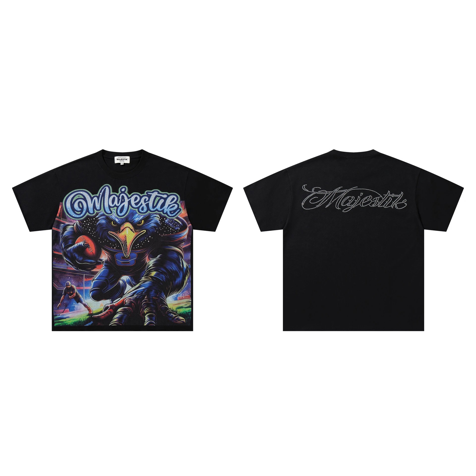 Majestik T-Shirts Graphic Print — M 2653 Black