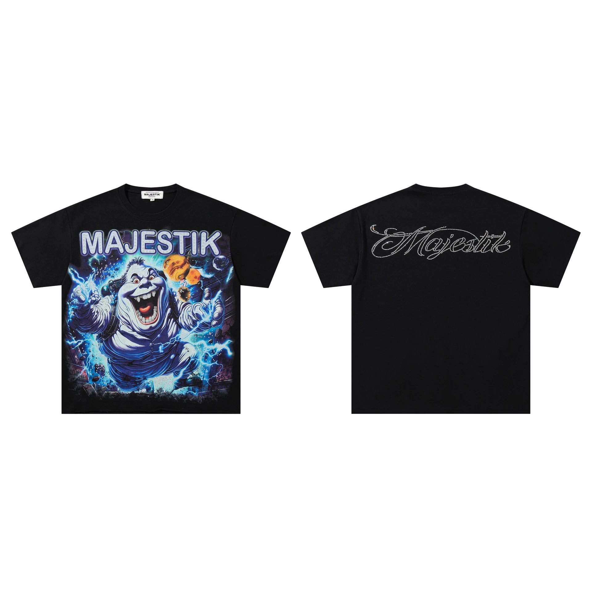 Majestik T-Shirts Graphic Print — M 2644 Black