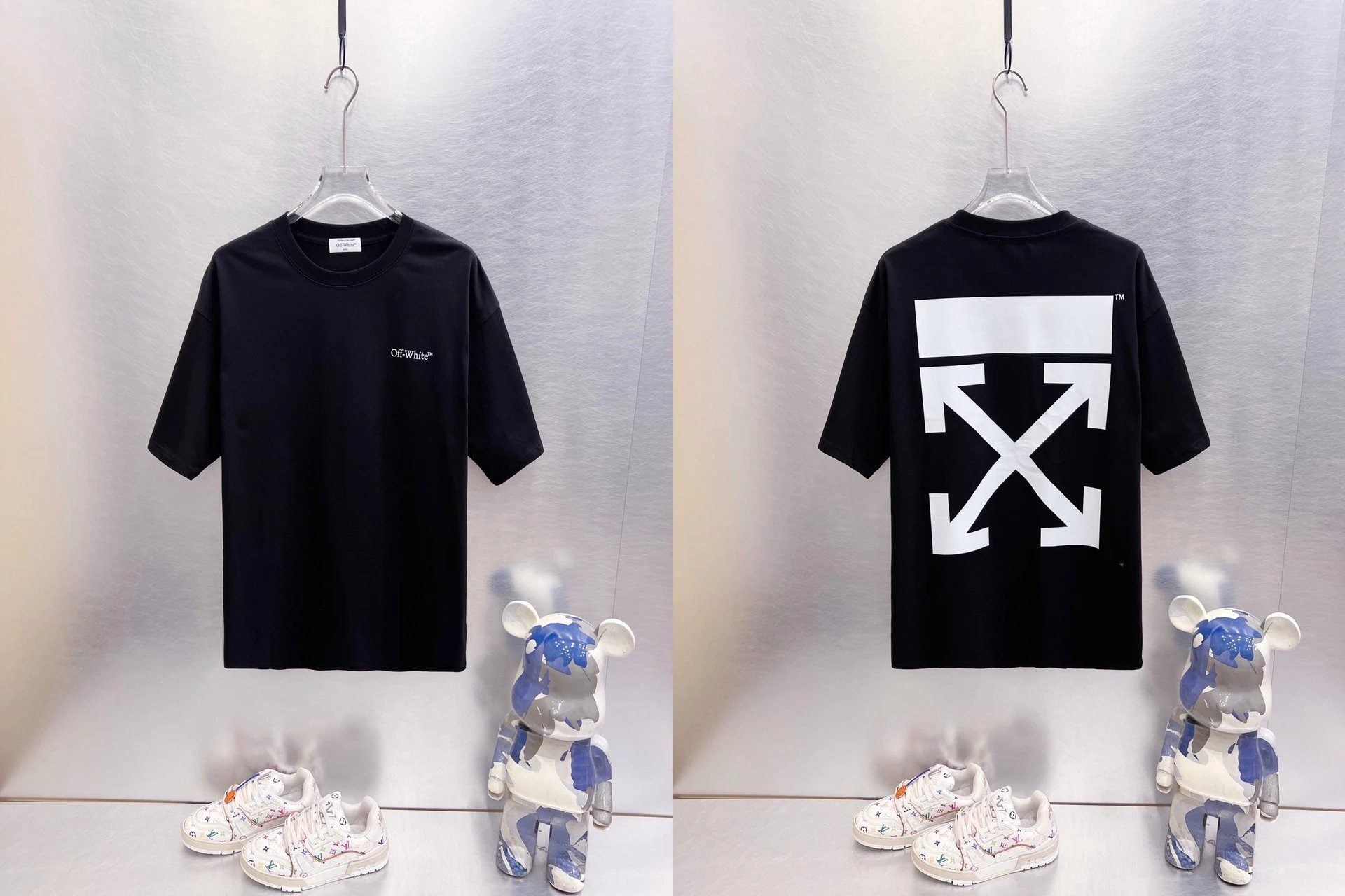 Off-White T-Shirts Oversized graphic-print short-sleeve — 9276 Black