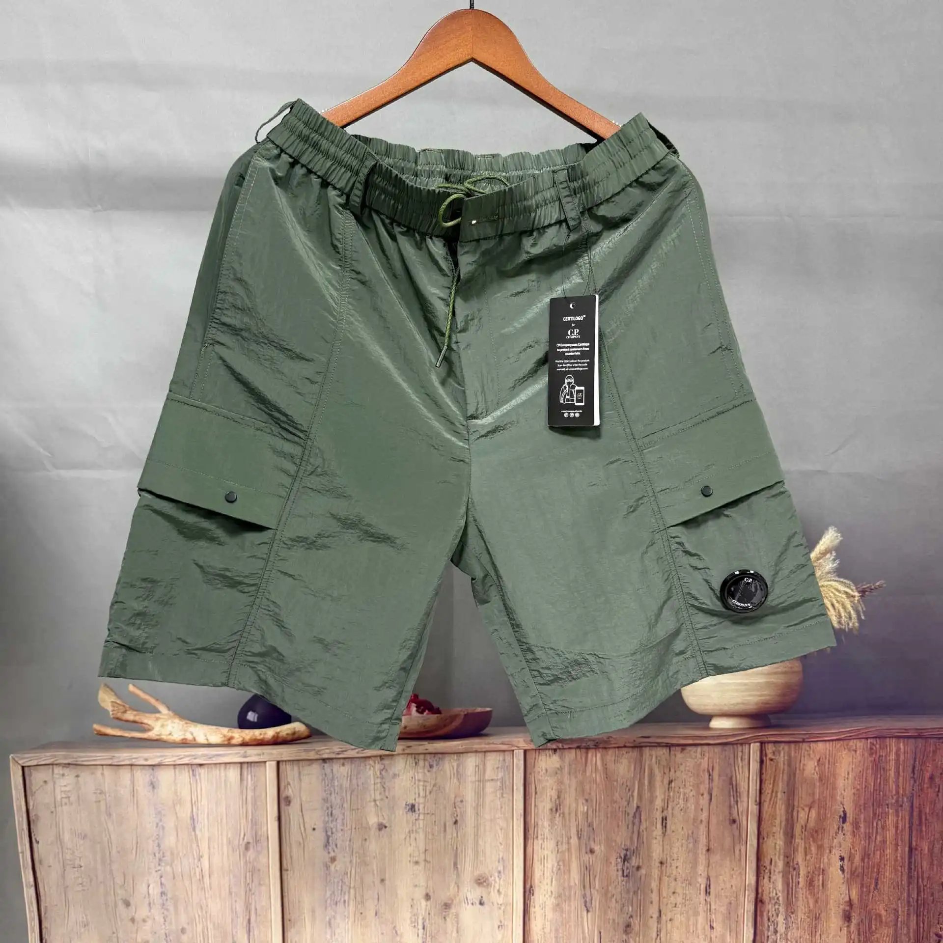 C.P. Company Shorts Drawstring Cargo Lens — 2621 Green Shorts