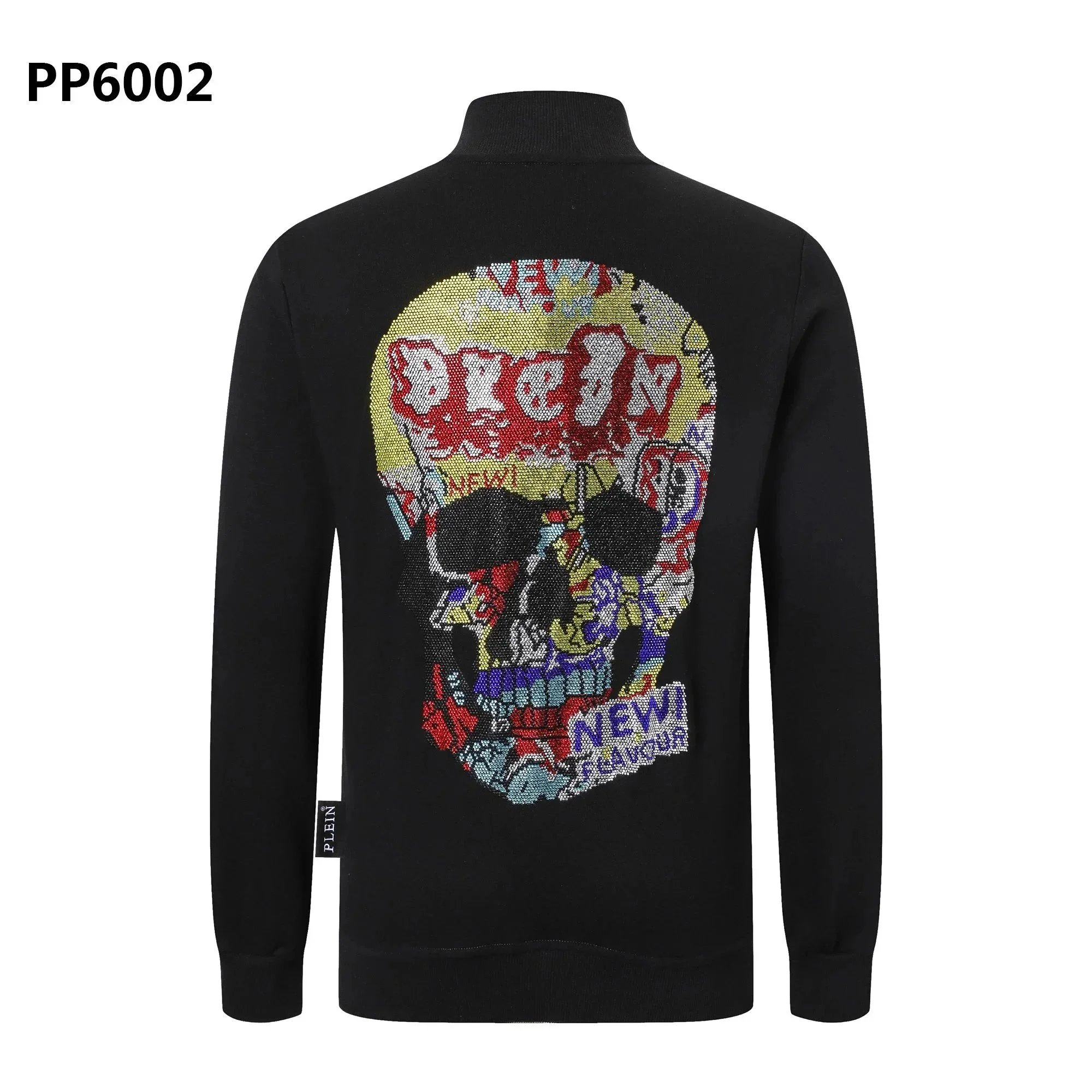 Philipp Plein Knitwear Ribbed Turtleneck Skull Embellished Sweater — 25 Black 005