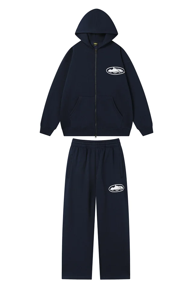 Corteiz Hoodies & Sweatshirts Zip-up hooded sweatshirt with embroidered chest emblem product detail image 21