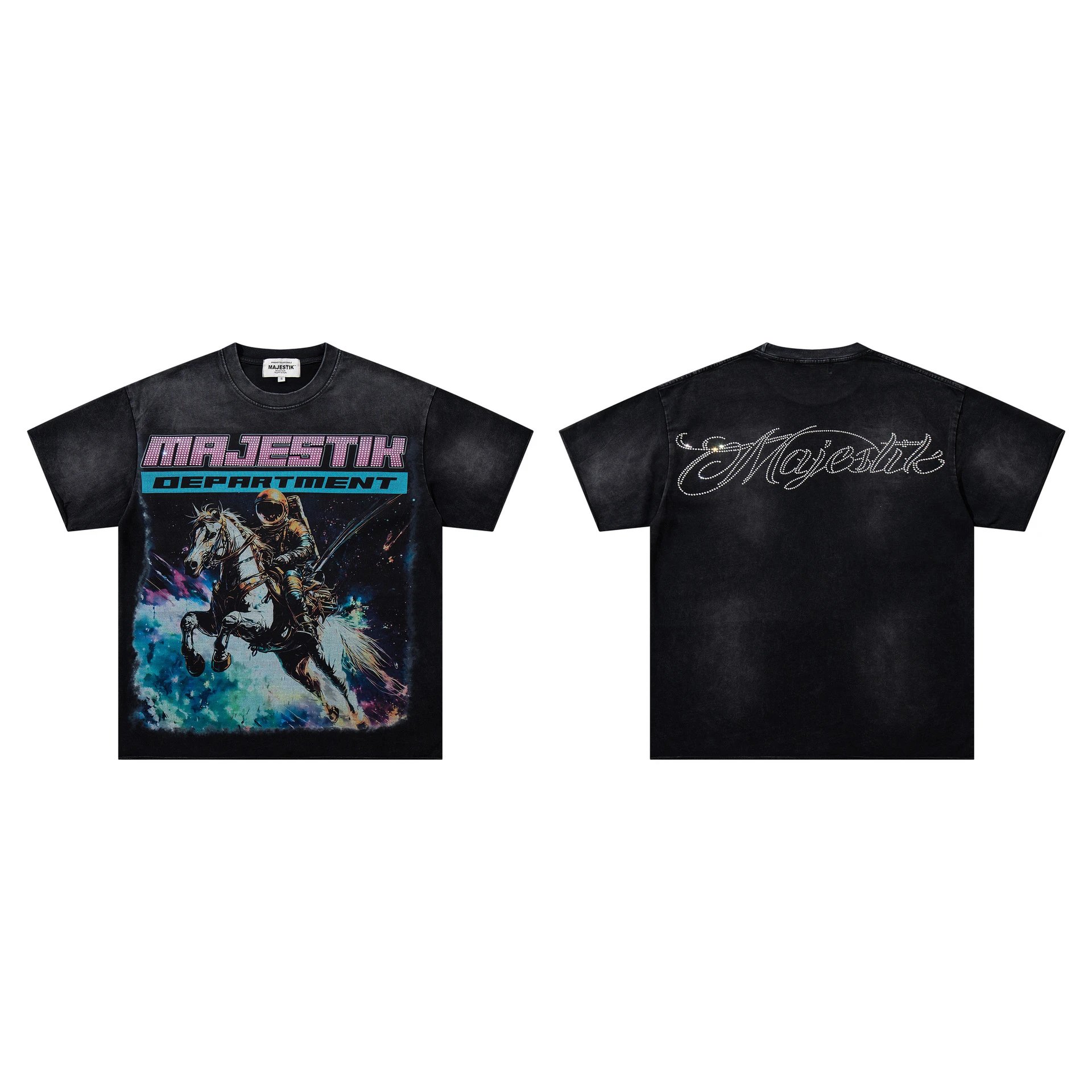 Majestik T-Shirts Graphic short-sleeve T-shirt — M 2606 Black