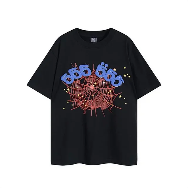 Sp5der T-Shirts Spiderweb Graphic Short-Sleeve T-Shirt product detail image 15