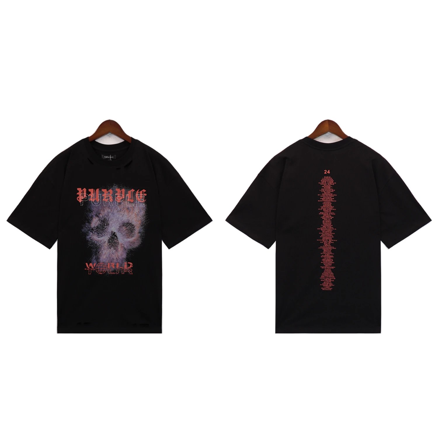Purple Brand T-Shirts Graphic Print — 2399 black