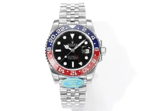 Rolex GMT-Master II Pepsi Black Dial Steel Watch Watches - 1