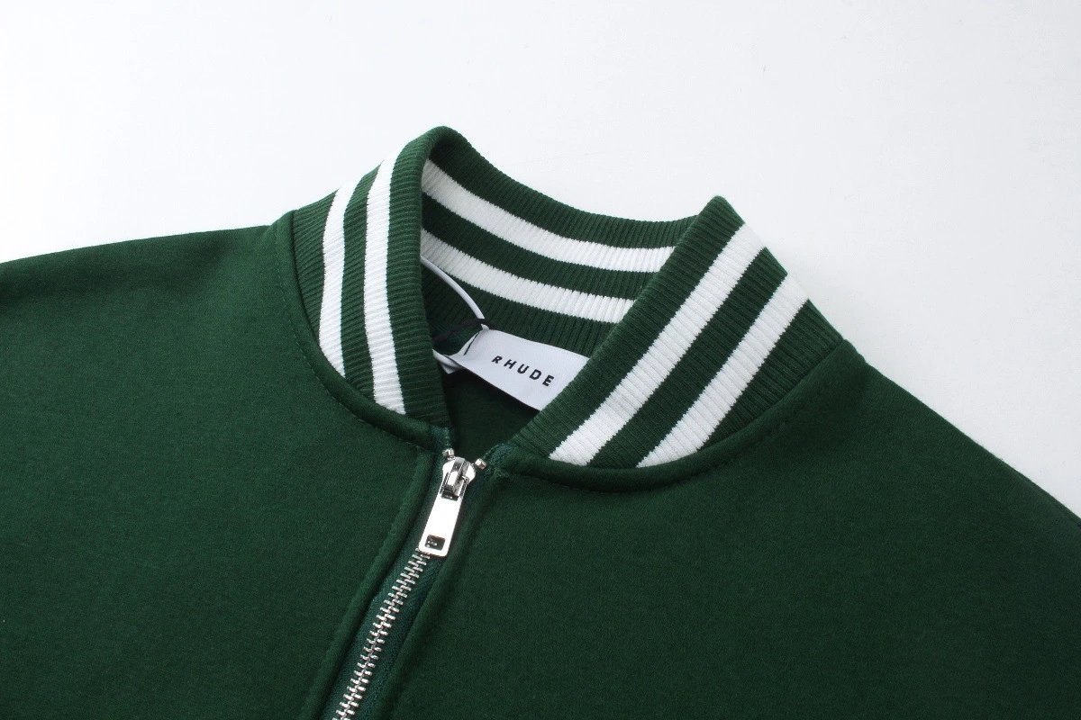 Rhude East Hampton Half-Zip Pullover Red Beige Jacket - 20