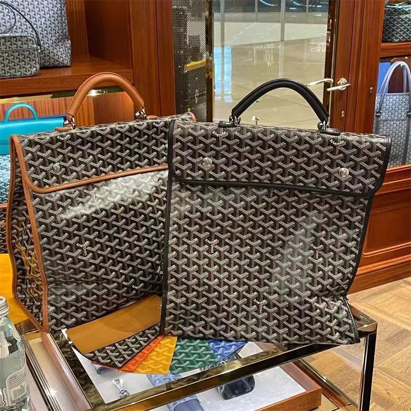 Goyard Backpacks Chevron-pattern flap backpack with top handle image 2
