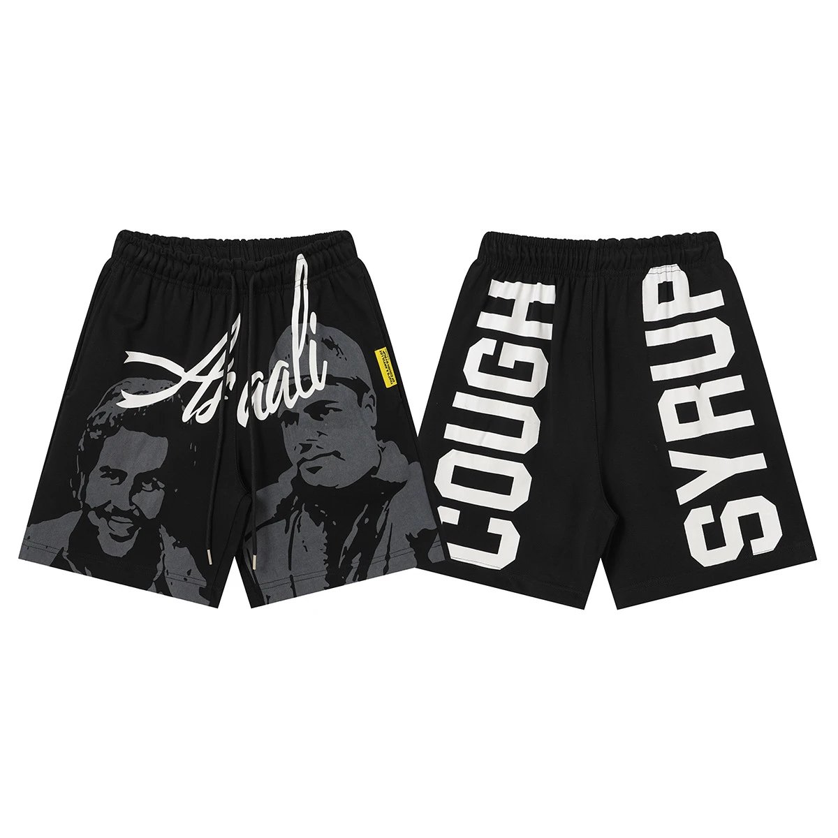 Unbranded Shorts Graphic Print Drawstring — T 2506#black
