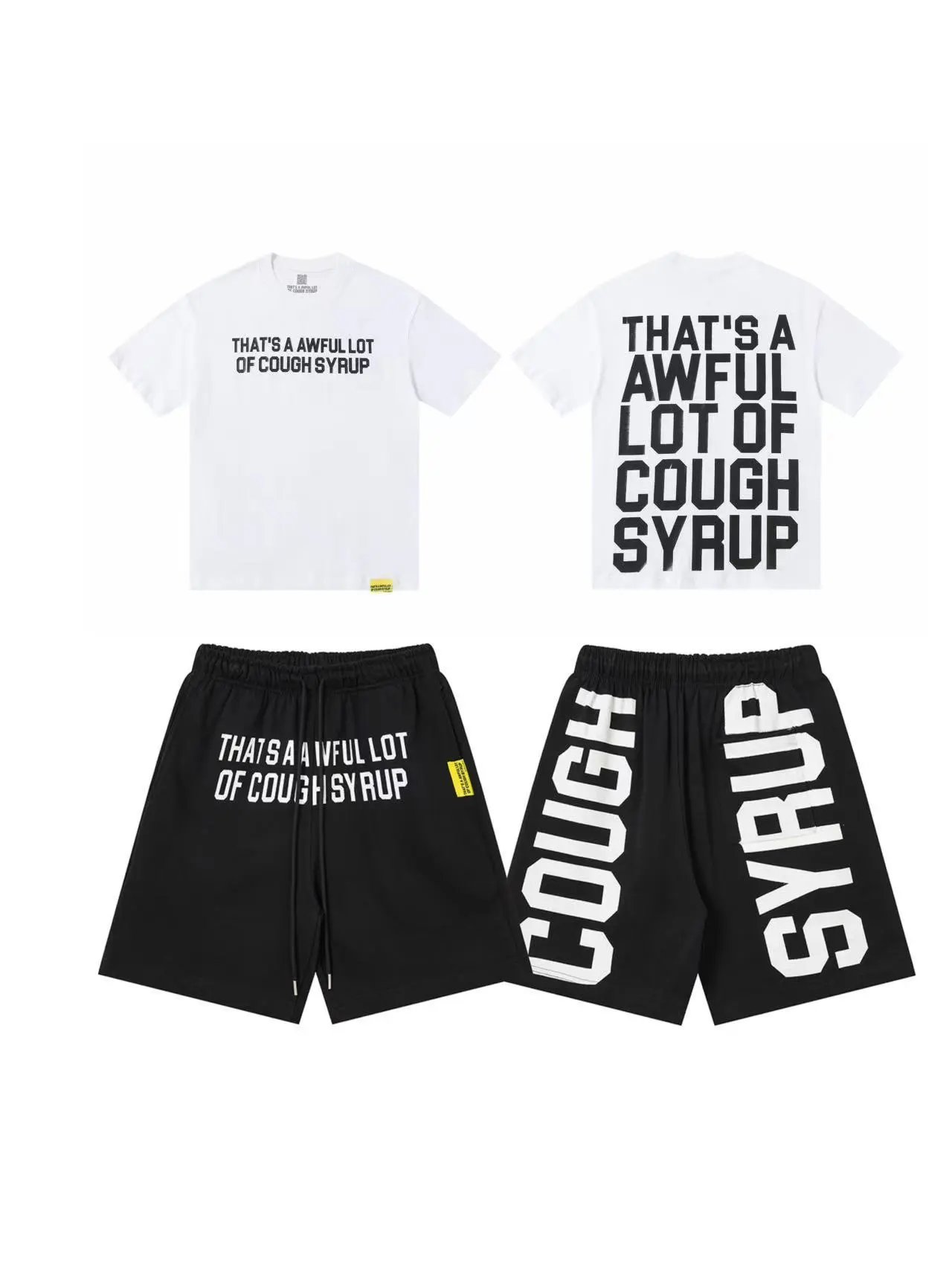 Unbranded Shorts Graphic Print Drawstring — T 2500#suit white-black