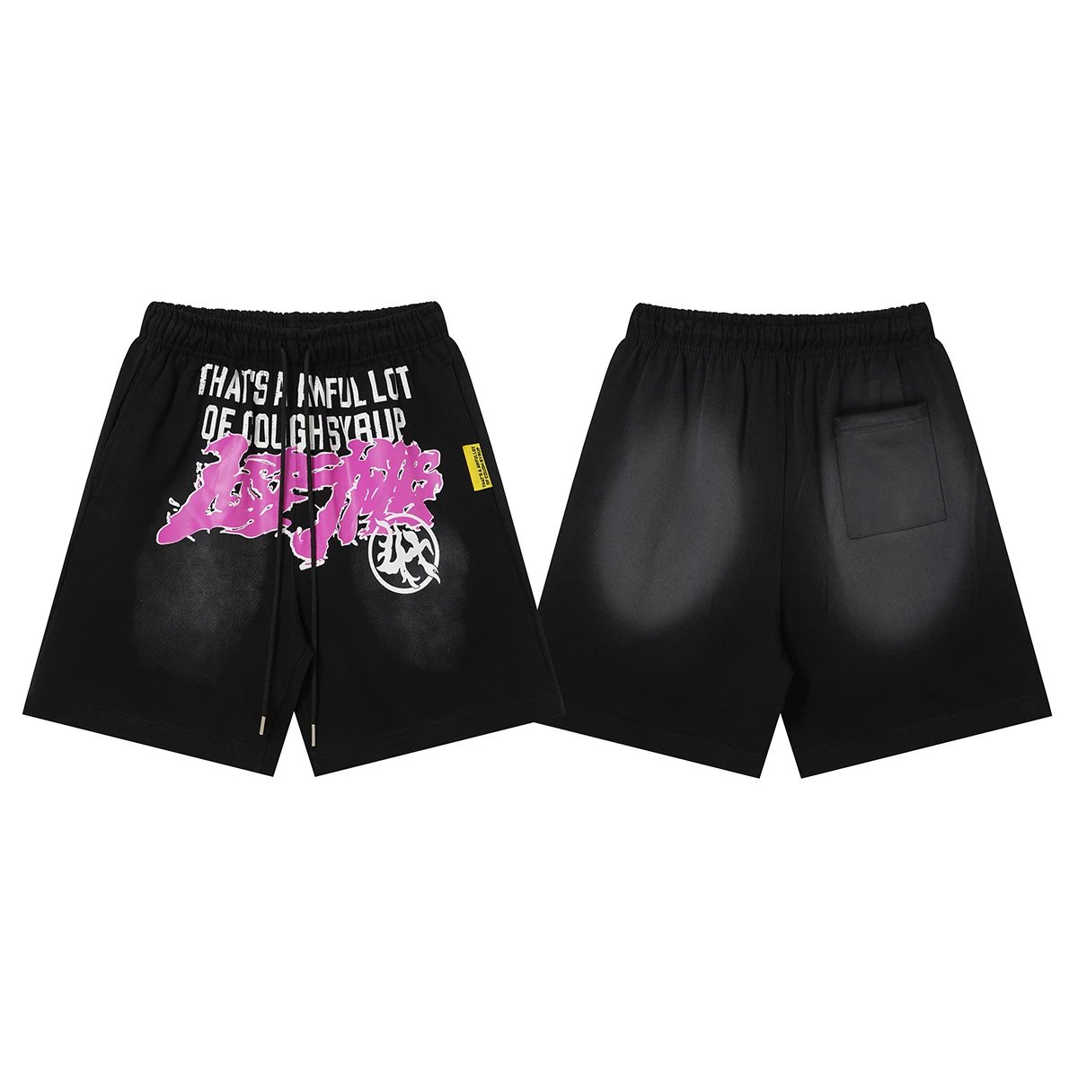 Unbranded Shorts Graphic Print Drawstring — T 2502#active black