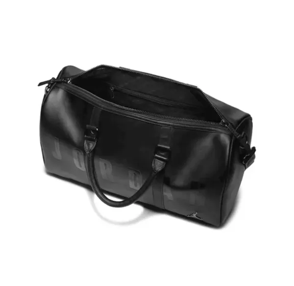 Air Jordan Duffle Bag Black Leather Travel Bag - 19