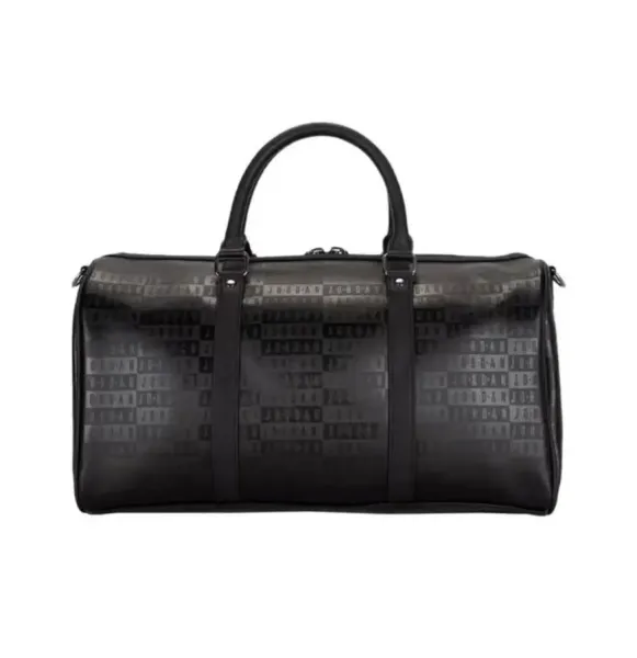 Air Jordan Duffle Bag Black Leather Travel Bag - 21