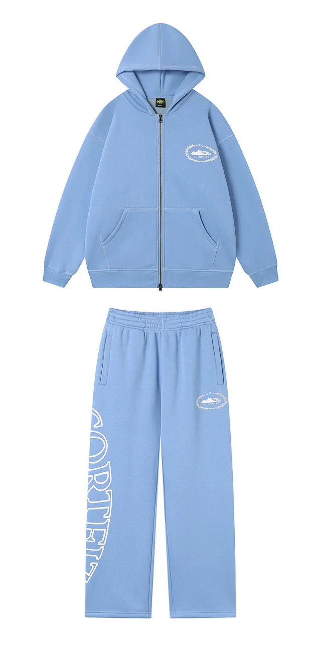 Corteiz Hoodies & Sweatshirts Zip-up hooded sweatshirt with embroidered chest emblem product detail image 18
