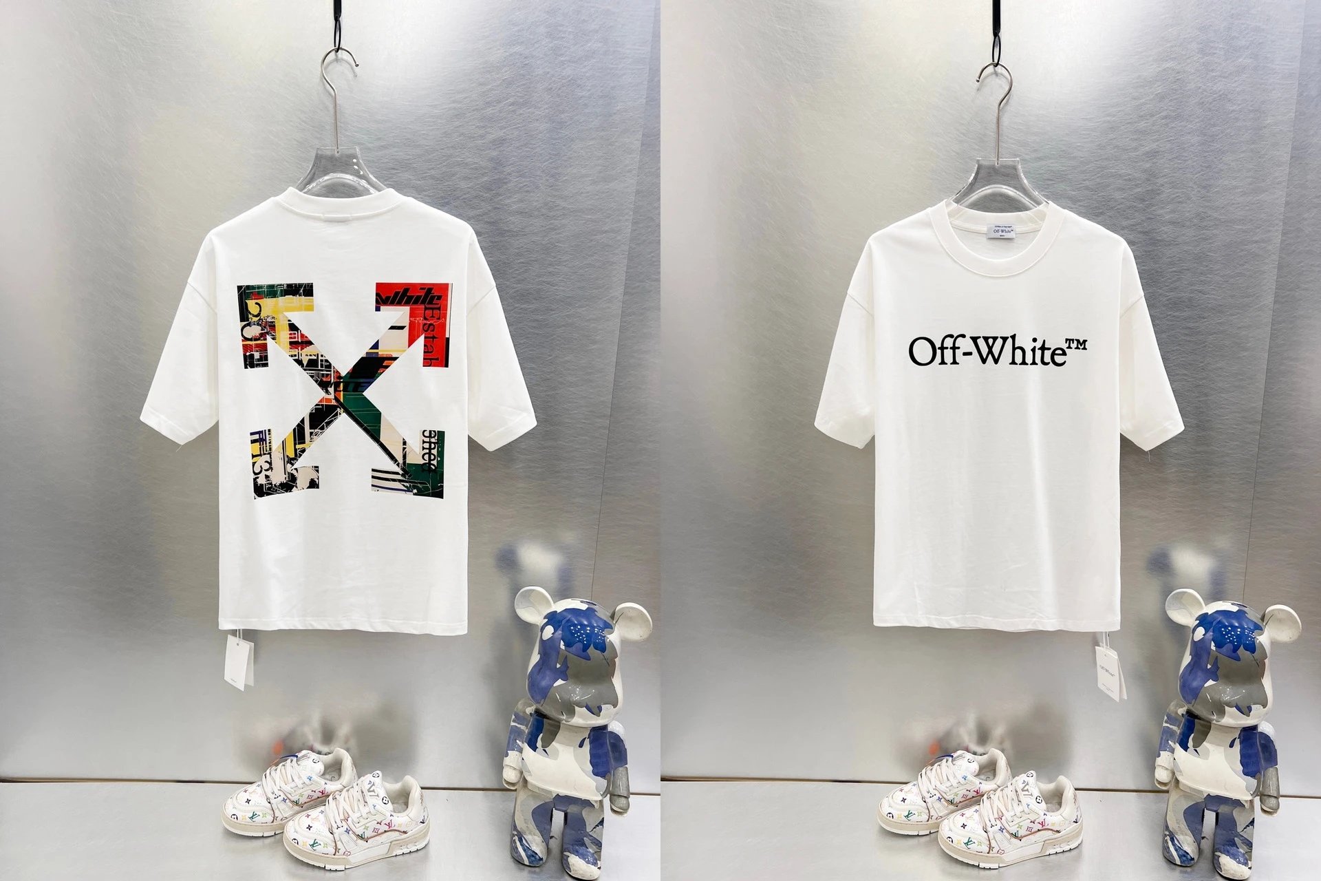 Off-White T-Shirts Graphic-print crew-neck — 9612 white