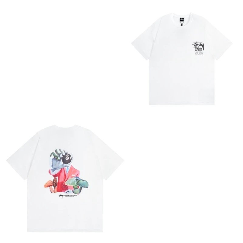 Stüssy T-Shirts TS3K-1 Dice Graphic — 956 white