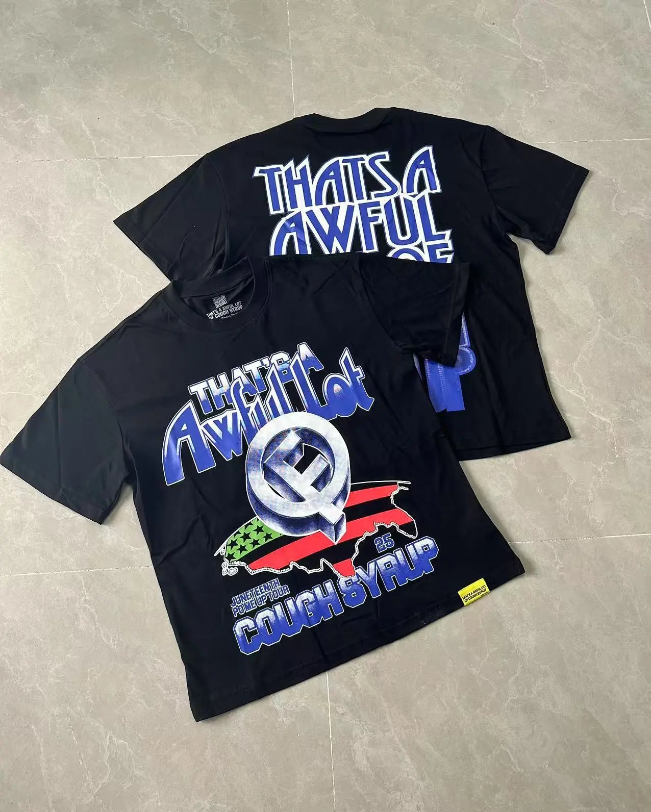 That's a Awful Lot of Cough Syrup T-Shirts Short-Sleeve Graphic Print — 248 black