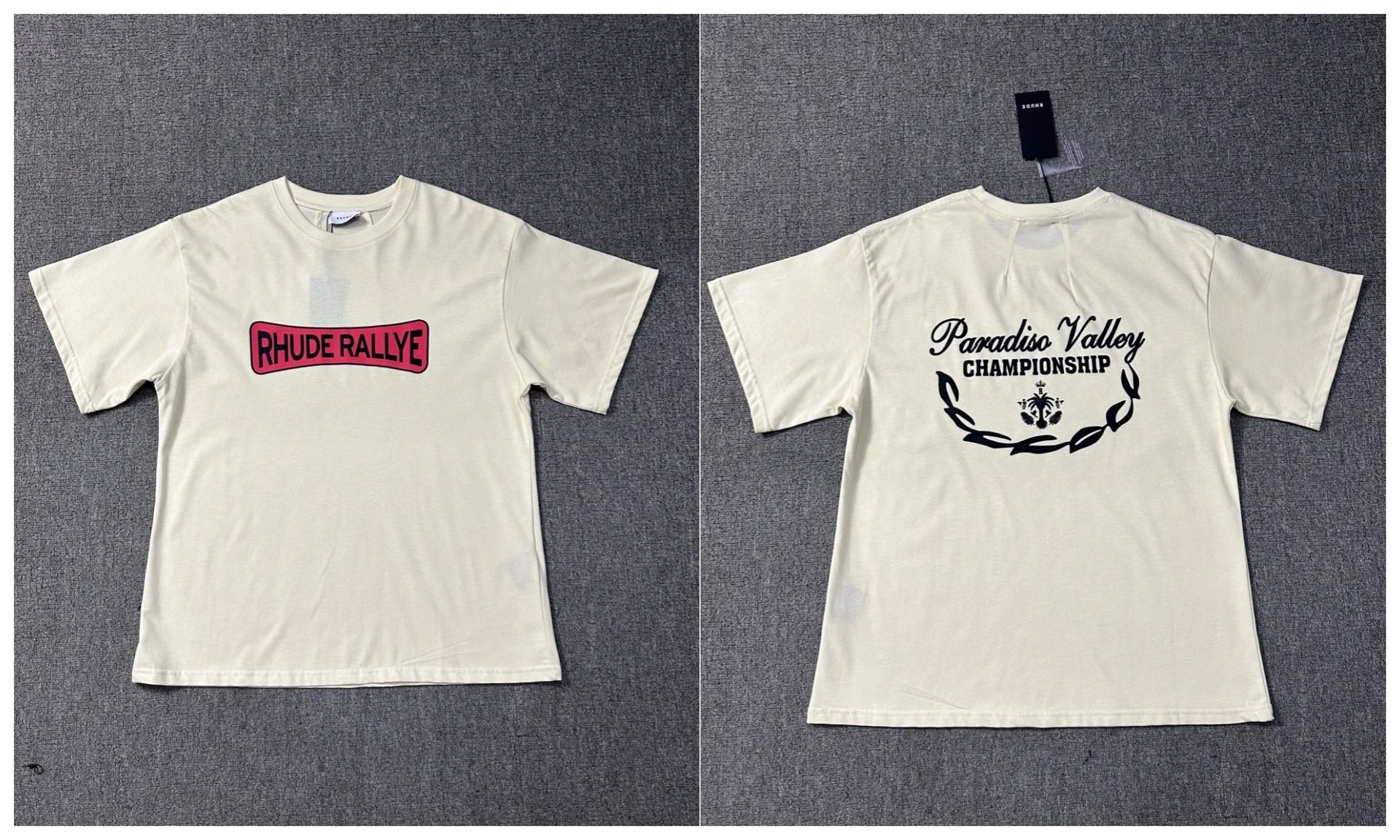 Rhude T-Shirts Tiger Graphic — 1225 Beige apricot
