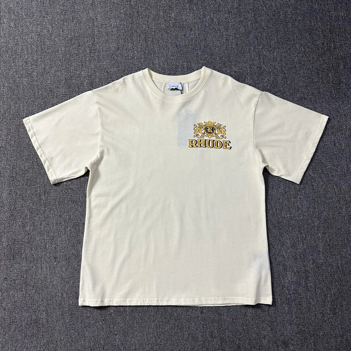 Rhude T-Shirts Graphic Print — 1229 Beige apricot
