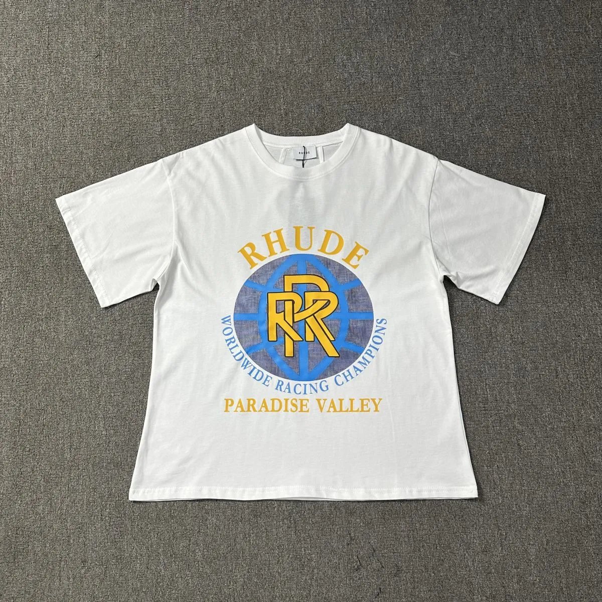 Rhude T-Shirts Graphic Print — 1233 white