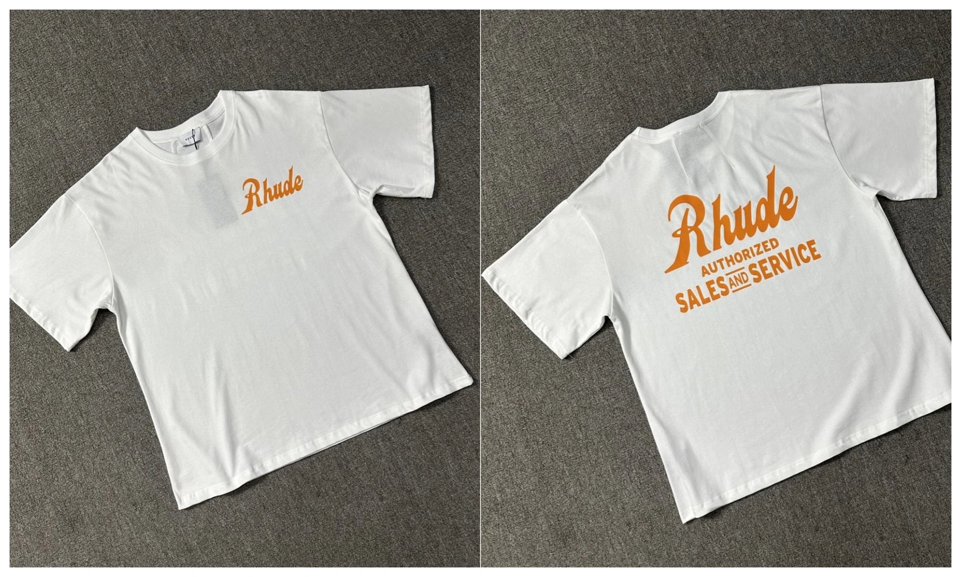 Rhude T-Shirts Graphic Print — 1235 white