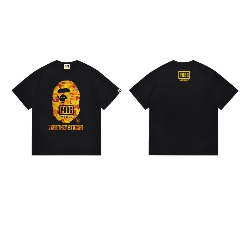 BAPE T-Shirts Short-Sleeve Ape Head Graphic — 172 black