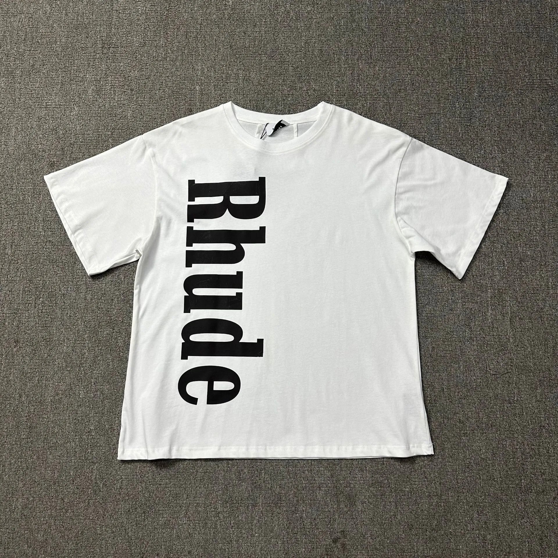 Rhude T-Shirts Graphic Print — 1237 white