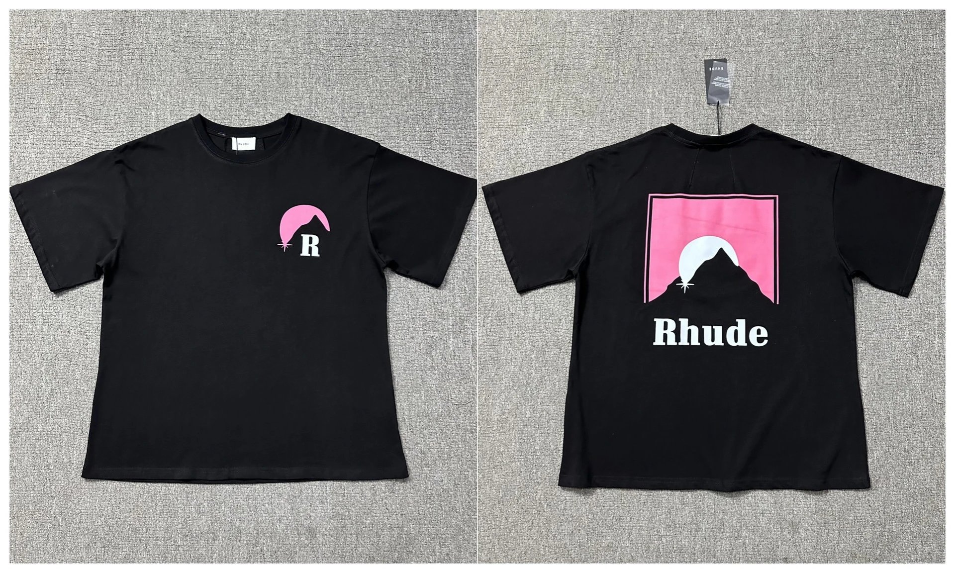 Rhude T-Shirts Graphic Print — 1239 black