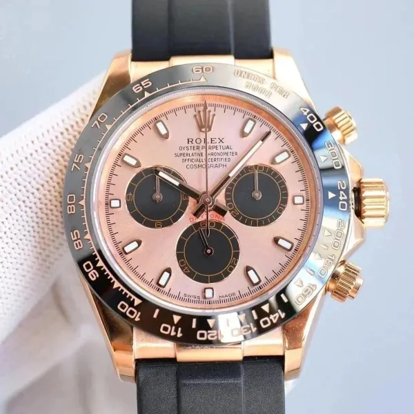 Rolex Daytona Everose Gold Pink Dial Chronograph Watch Watches - 1