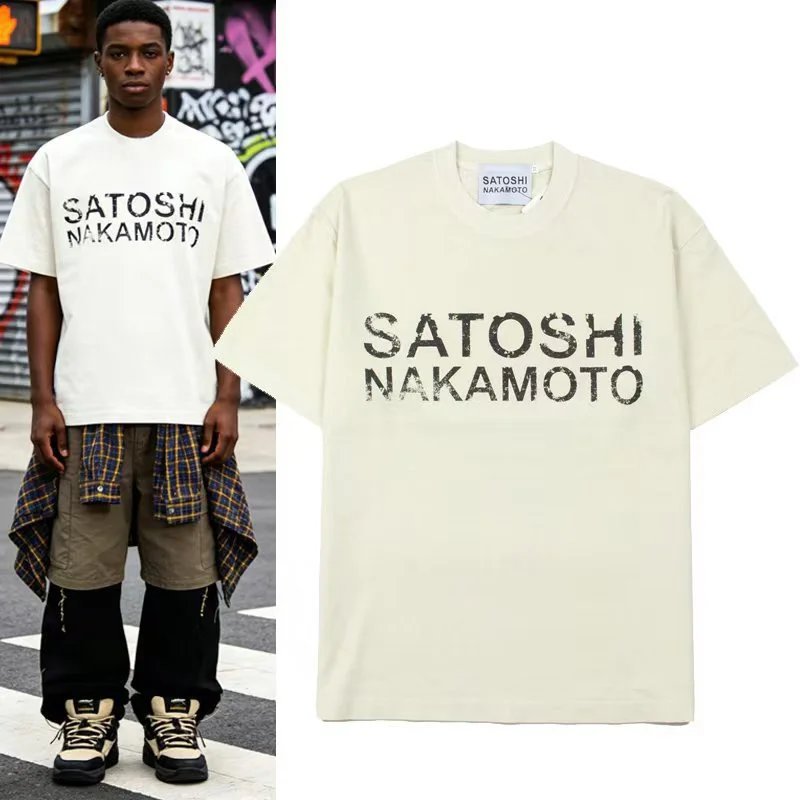 Satoshi Nakamoto T-Shirts Graphic studded T-Shirt — CZ9344