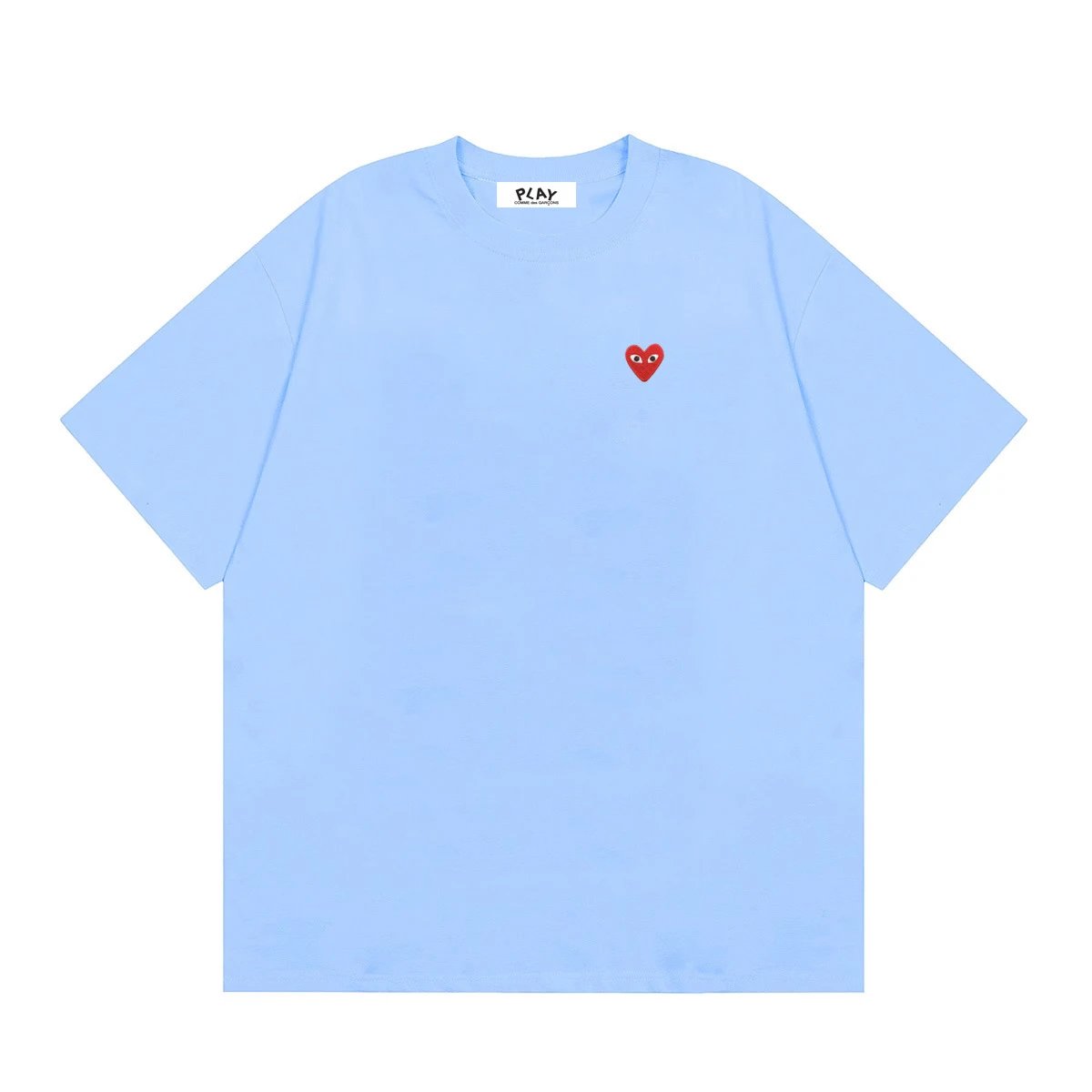 Comme des Garçons T-Shirts PLAY multi-heart print — 03 Sky Blue