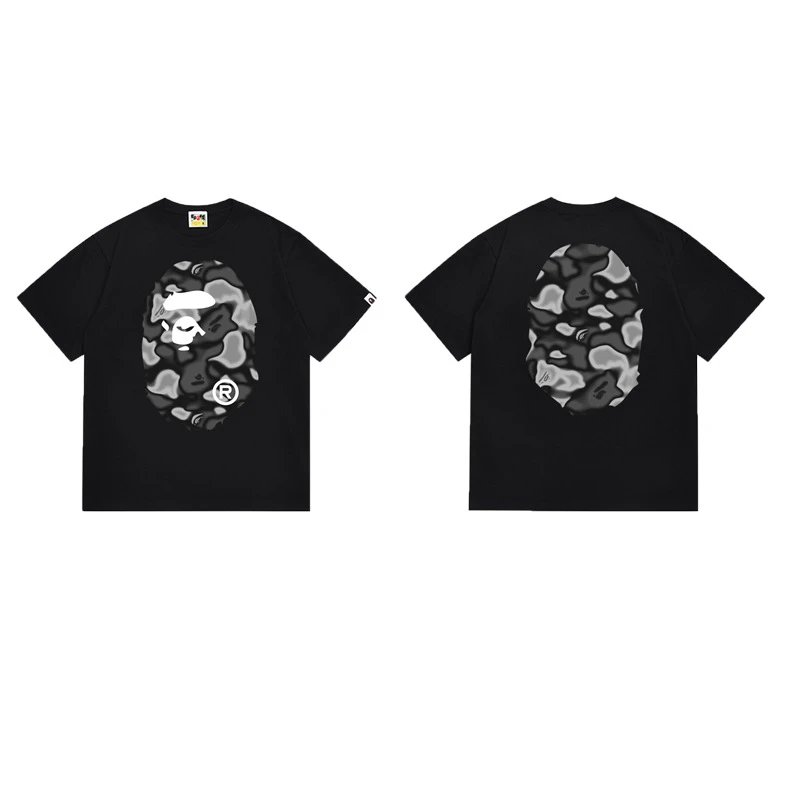BAPE T-Shirts Short-Sleeve Ape Head Graphic — 174 Black