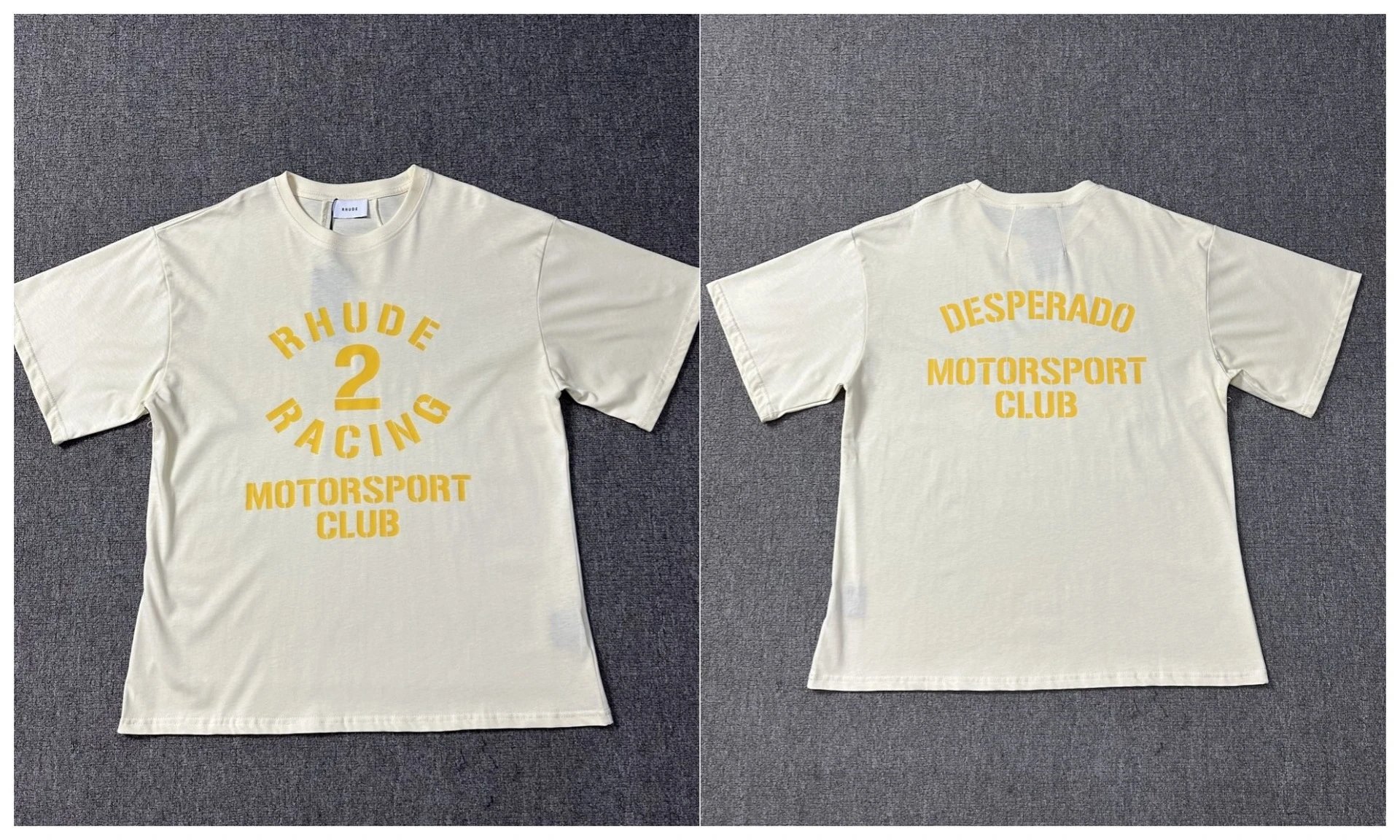 Rhude T-Shirts Tiger Graphic — 1223 Beige apricot