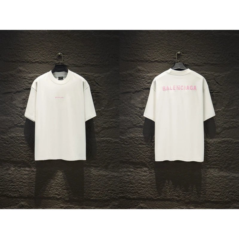 Balenciaga T-Shirts Oversized Logo-Print Short-Sleeve T-Shirt — 14
